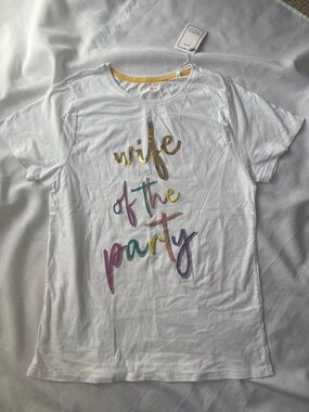 White 'Wife of the Party' Short Sleeve Tee